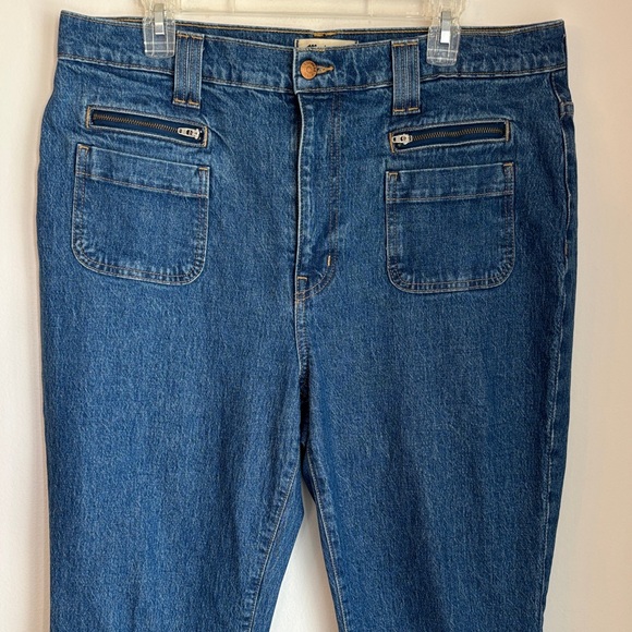 Madewell Womens The Perfect Vintage Flare Classic Blue front pocket Jeans 32 EUC - Picture 4 of 13